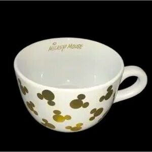 Gold & White Mickey Mouse Large Mug